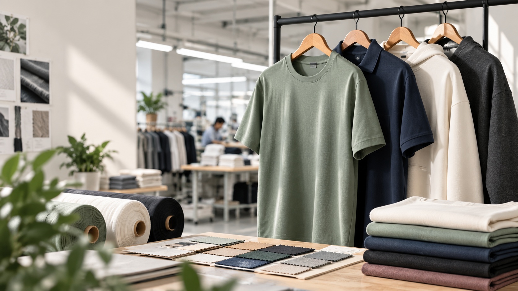 Premium apparel on hangers